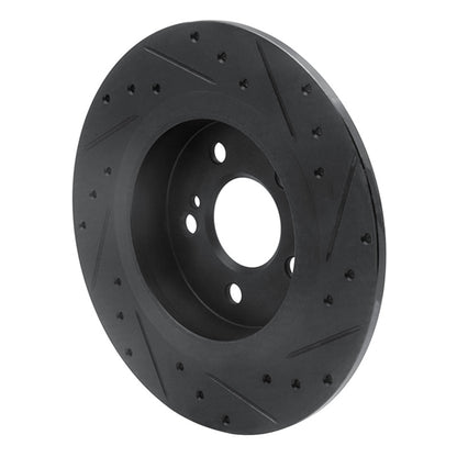 R1 Concepts R1 12-20 Mercedes-Benz SLC300 Rear Left Drilled & Slotted Black Brake Rotor
