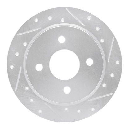 R1 Concepts R1 01-19 Ford Fiesta (USA/Canada) Rear Right Drilled & Slotted Silver Brake Rotor