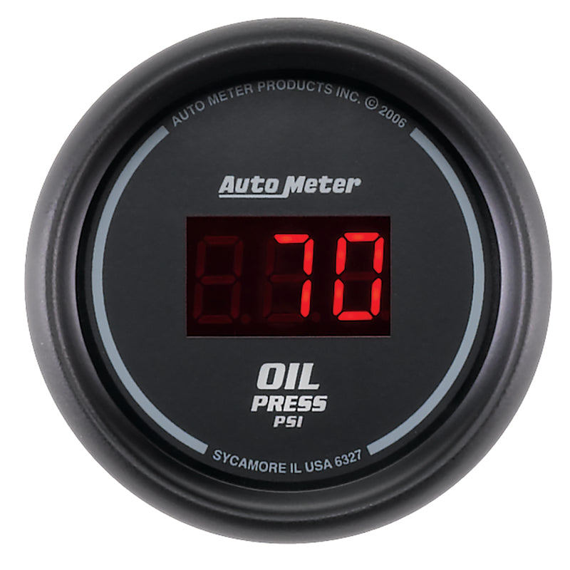 Autometer Black 0-100 psi Digital Oil Pressure Gauge