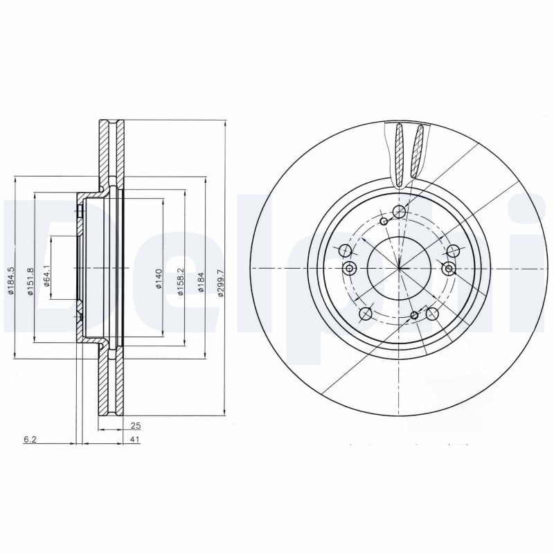 DELPHI BG3978 Brake Disc .