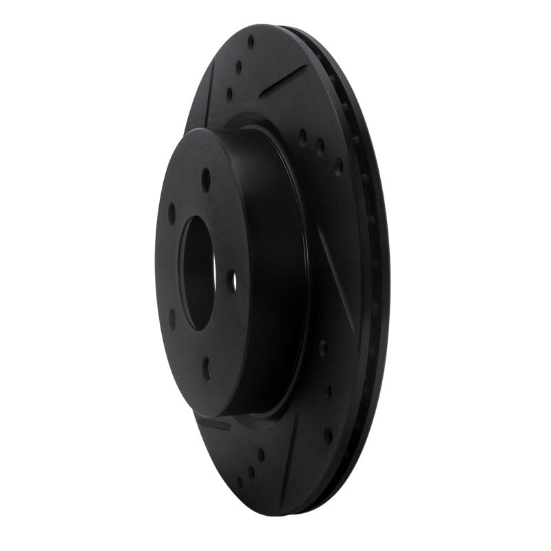 R1 Concepts R1 17-25 Nissan X-Trail (Mexico) Rear Left Drilled & Slotted Black Brake Rotor