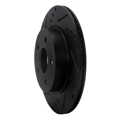 R1 Concepts R1 17-25 Nissan X-Trail (Mexico) Rear Left Drilled & Slotted Black Brake Rotor