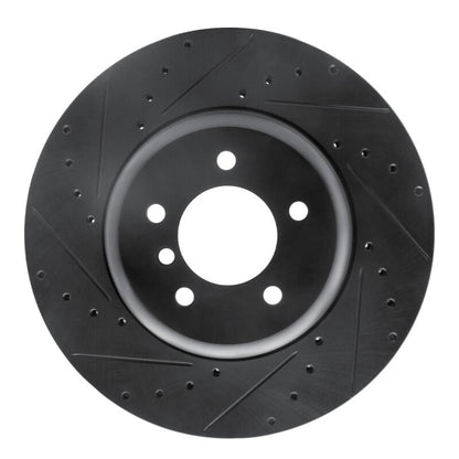 R1 Concepts R1 11-16 BMW Z4 Front Left Drilled & Slotted Black Brake Rotor