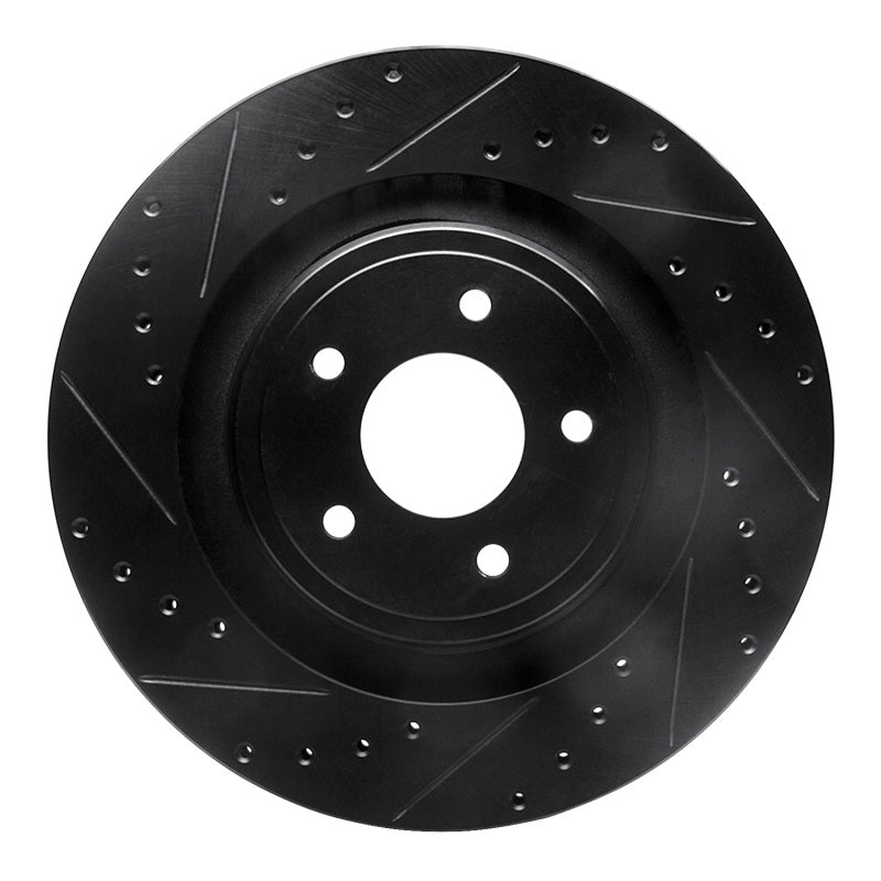 R1 Concepts R1 08-14 Chrysler 200 Front Left Drilled & Slotted Black Brake Rotor
