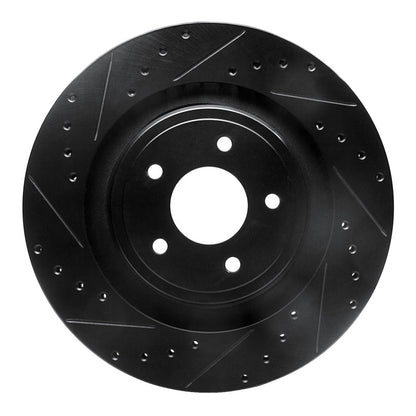 R1 Concepts R1 08-14 Chrysler 200 Front Left Drilled & Slotted Black Brake Rotor