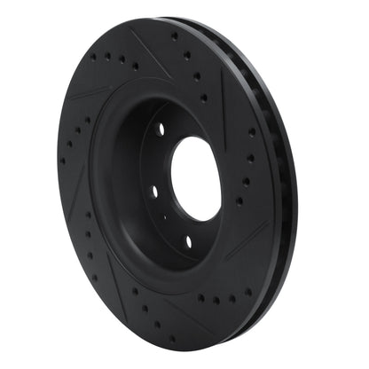 R1 Concepts R1 06-09 Buick Rainier Front Left Drilled & Slotted Black Brake Rotor