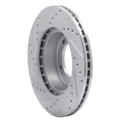 R1 Concepts R1 90-16 Land Rover Range Rover Front Right Drilled & Slotted Silver Brake Rotor