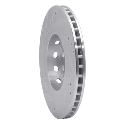 R1 Concepts R1 04-05 Audi ALLROAD Rear Right Drilled & Slotted Silver Brake Rotor