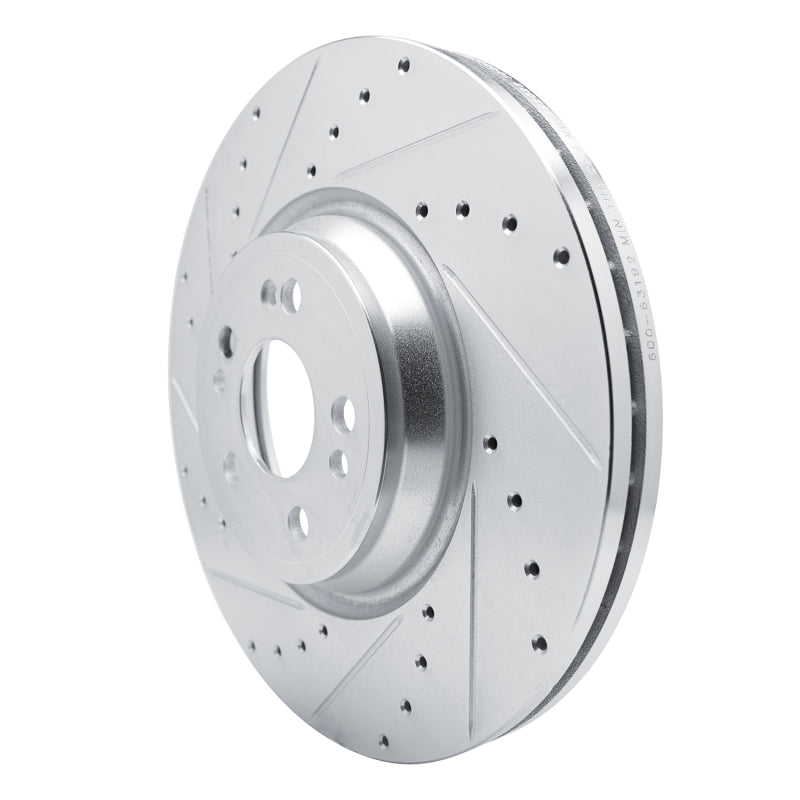 R1 Concepts R1 20-25 Mercedes-Benz GLE350 Front Left Drilled & Slotted Silver Brake Rotor