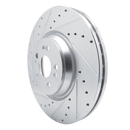 R1 Concepts R1 20-25 Mercedes-Benz GLE350 Front Left Drilled & Slotted Silver Brake Rotor
