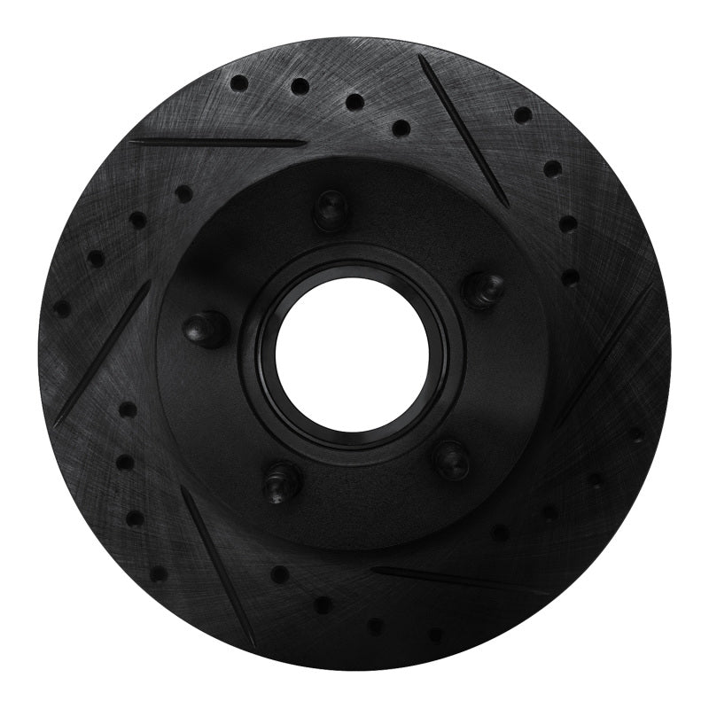 R1 Concepts R1 93-94 Ford Explorer Front Right Drilled & Slotted Black Brake Rotor