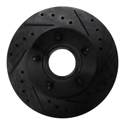 R1 Concepts R1 93-94 Ford Explorer Front Right Drilled & Slotted Black Brake Rotor