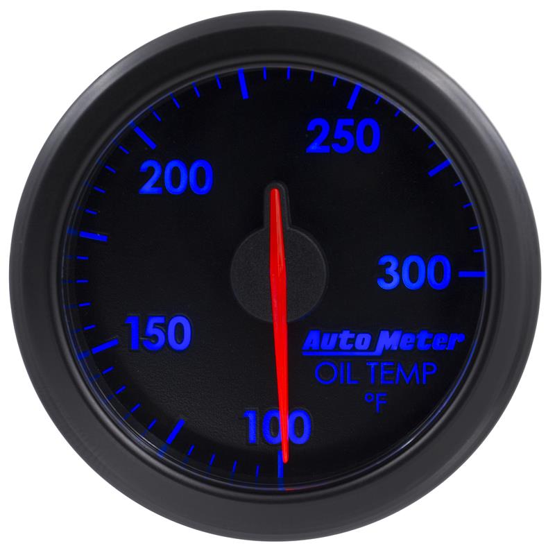 Autometer Airdrive 2-1/6in Oil Temp Gauge 100-300 Degrees F - Black