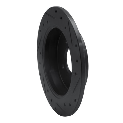 R1 Concepts R1 12-25 Dodge Attitude (Mexico) Rear Left Drilled & Slotted Black Brake Rotor