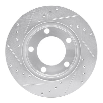 R1 Concepts R1 94-96 Ford F-150 4WD Front Right Drilled & Slotted Silver Brake Rotor
