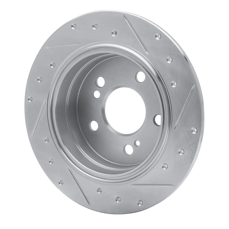 R1 Concepts R1 90-95 Mercedes-Benz 300SL Rear Left Drilled & Slotted Silver Brake Rotor