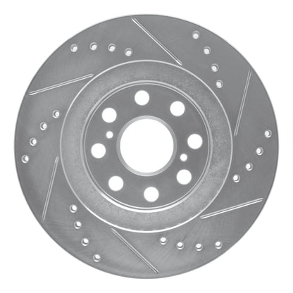R1 Concepts R1 00-05 Toyota MR2 Spyder Rear Left Drilled & Slotted Silver Brake Rotor