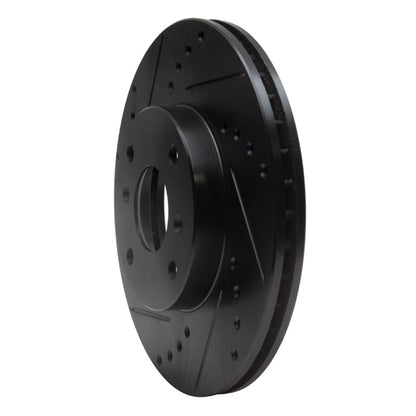 R1 Concepts R1 98-99 Acura CL Front Left Drilled & Slotted Black Brake Rotor