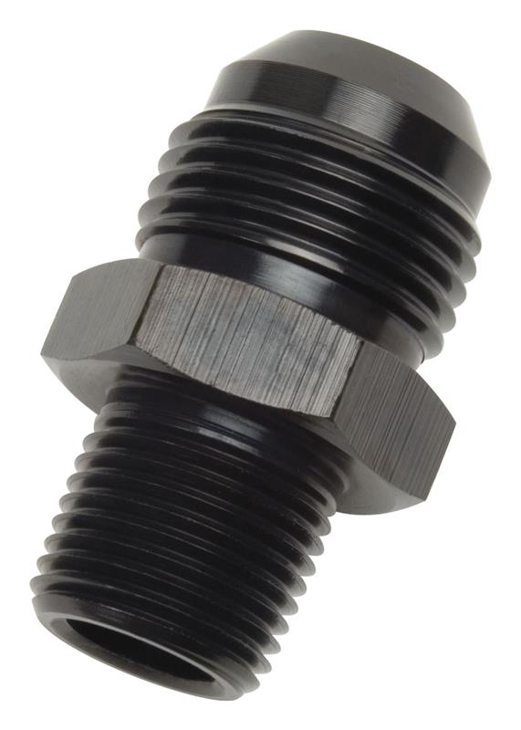 Russell Performance -10 AN to 1/2in NPT Straight Flare to Pipe (Black)