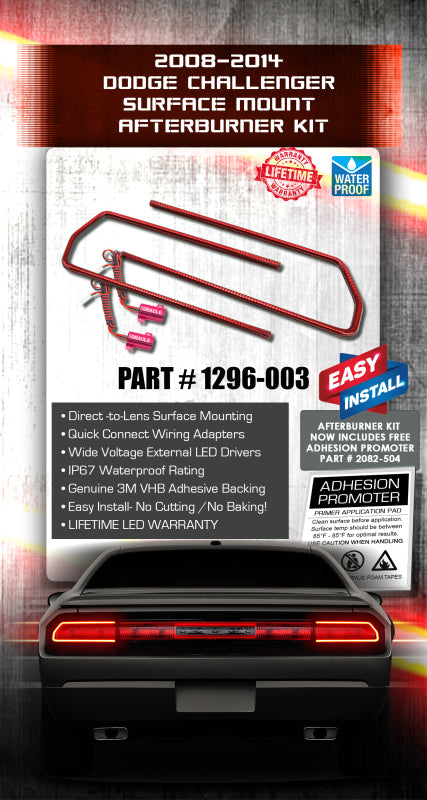 ORACLE Lighting Oracle Dodge Challenger 08-14 LED Waterproof Afterburner Kit - Red