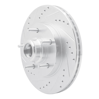 R1 Concepts R1 97-99 Ford F-150 RWD Front Left Drilled & Slotted Silver Brake Rotor