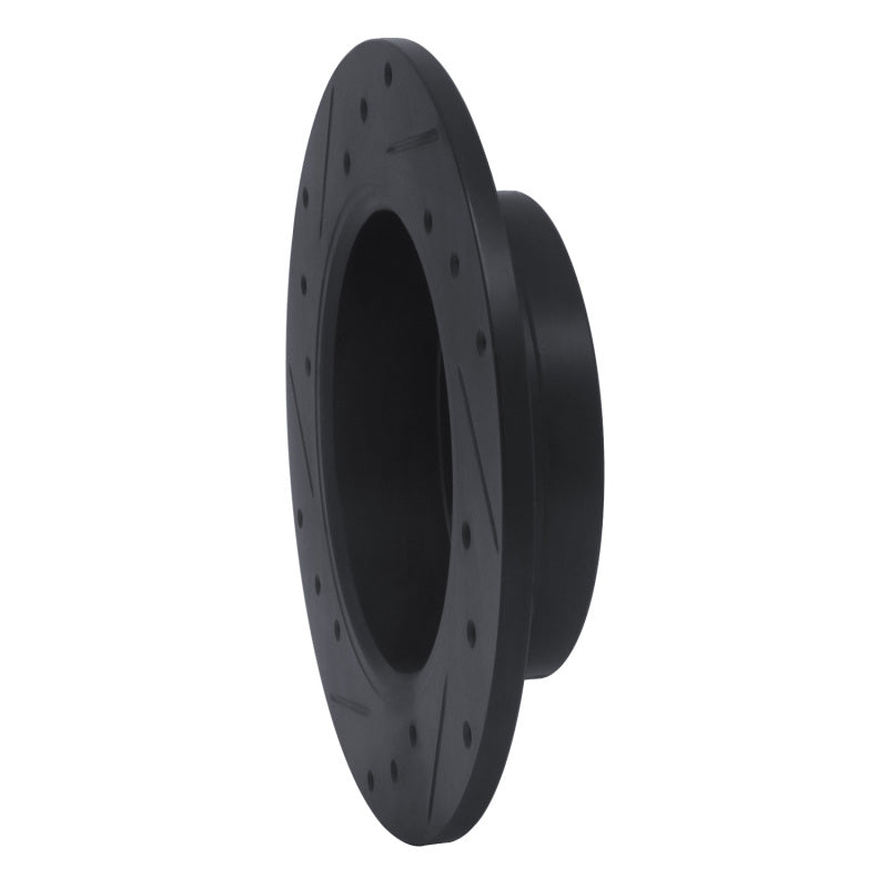R1 Concepts R1 88-93 Dodge Colt Rear Right Drilled & Slotted Black Brake Rotor