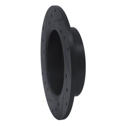 R1 Concepts R1 88-93 Dodge Colt Rear Right Drilled & Slotted Black Brake Rotor