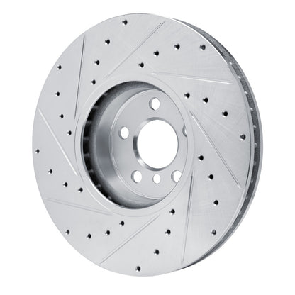 R1 Concepts R1 16-25 BMW 430I Left Front Drilled & Slotted Silver Brake Rotor