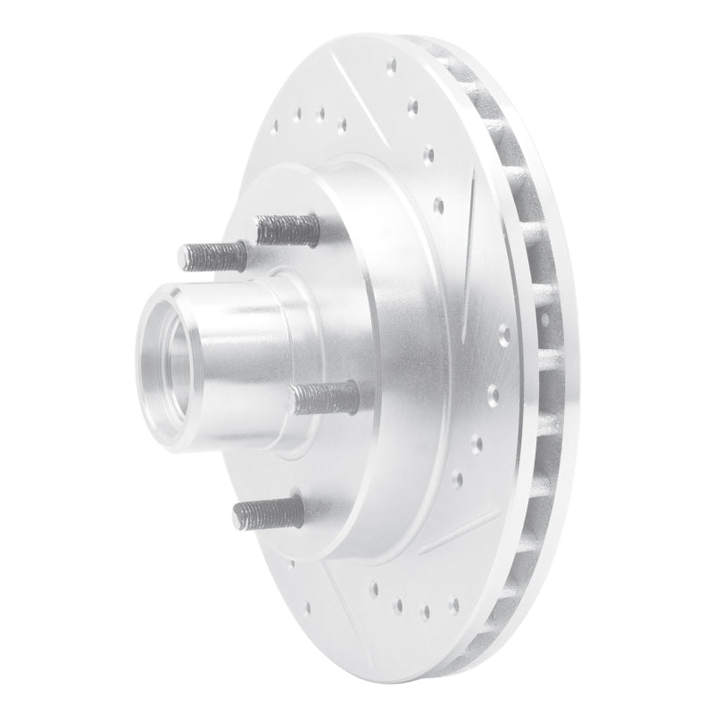 R1 Concepts R1 91-03 Chevrolet Blazer Front Right Drilled & Slotted Silver Brake Rotor
