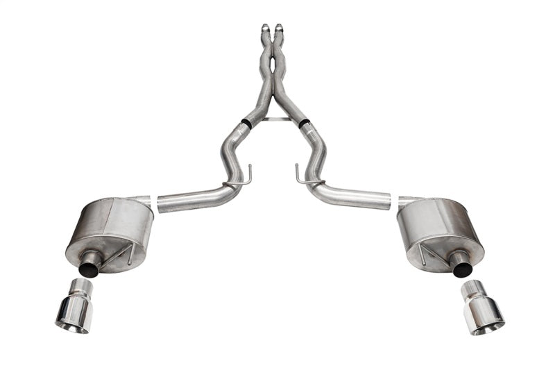 CORSA Performance Corsa 24+ Ford MustangGT Sport Cat-Back Exhaust System 3.0in Dual Rear Exit w/4.5in Pro Series Tips