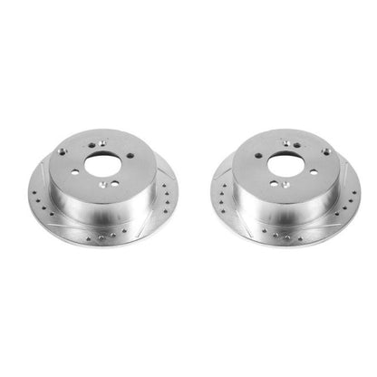 PowerStop Power Stop 06-08 Hyundai Accent Rear Evolution Drilled & Slotted Rotors - Pair