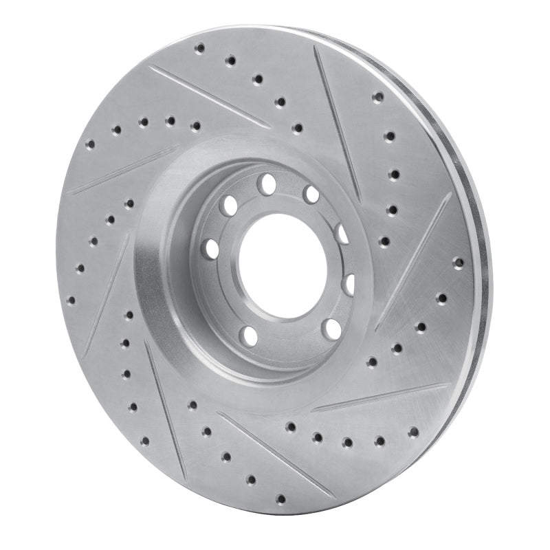 R1 Concepts R1 03-11 Cadillac BLS (Mexico) Front Left Drilled & Slotted Silver Brake Rotor