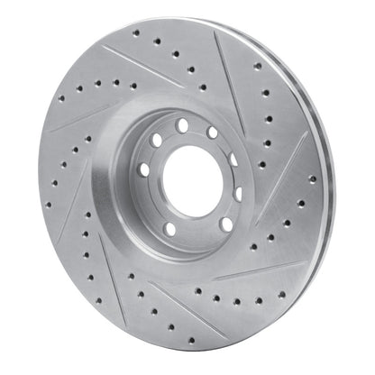 R1 Concepts R1 03-11 Cadillac BLS (Mexico) Front Left Drilled & Slotted Silver Brake Rotor