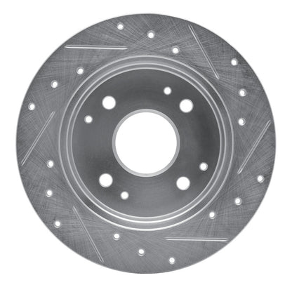 R1 Concepts R1 98-02 Acura CL Rear Left Drilled & Slotted Silver Brake Rotor