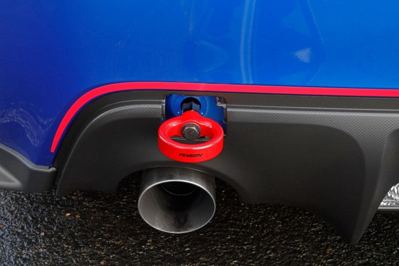 Perrin Performance PERRIN 13-26 Subaru BRZ / 13-20 Scion FRS & Toyota 86 / 22-26 GR86 Tow Hook Kit (Rear) - Red
