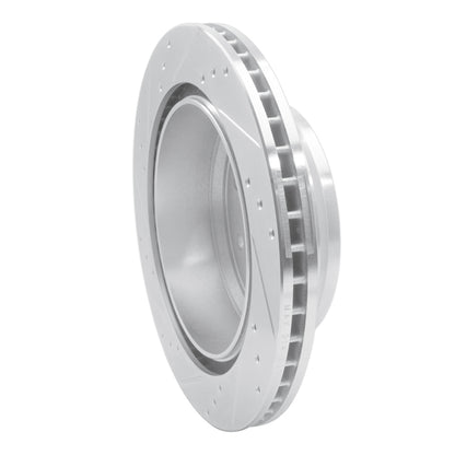 R1 Concepts R1 12-21 Nissan NV2500 Rear Right Drilled & Slotted Silver Brake Rotor