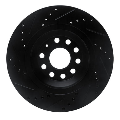 DFC 06-25 Audi S3 (USA/Canada) Rear Right Drilled & Slotted Black Brake Rotor