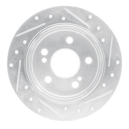 R1 Concepts R1 83-95 Mercedes-Benz E300 Rear Left Drilled & Slotted Silver Brake Rotor