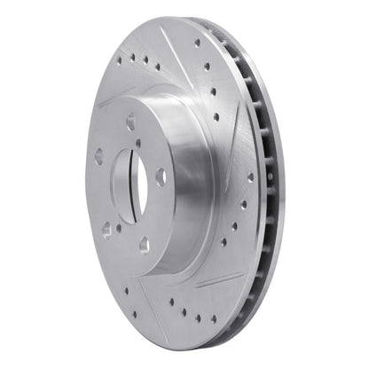 R1 Concepts R1 90-01 Subaru Legacy Front Right Drilled & Slotted Silver Brake Rotor