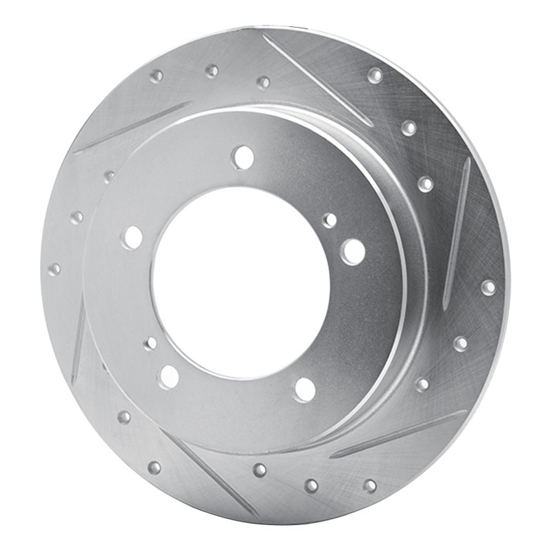 R1 Concepts R1 83-98 Chevrolet Tracker Front Left Drilled & Slotted Silver Brake Rotor