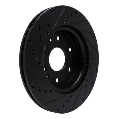 R1 Concepts R1 23-25 Chevrolet Colorado Front Right Drilled & Slotted Black Brake Rotor
