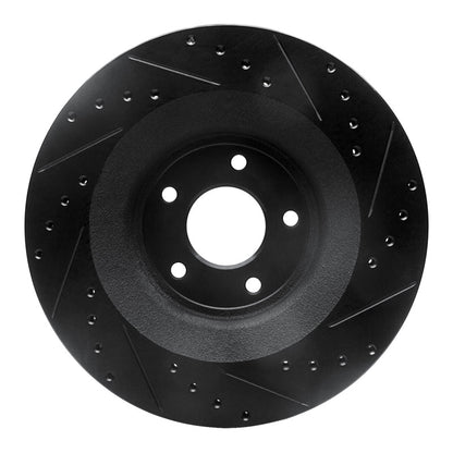 R1 Concepts R1 08-14 Chrysler 200 Front Left Drilled & Slotted Black Brake Rotor