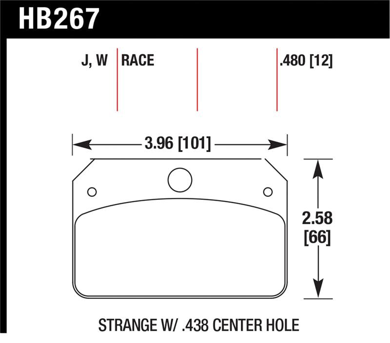 Hawk Performance Hawk DR-97 Brake Pads for Strange w/ 0.438in Center Hole