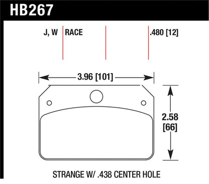 Hawk Performance Hawk DR-97 Brake Pads for Strange w/ 0.438in Center Hole