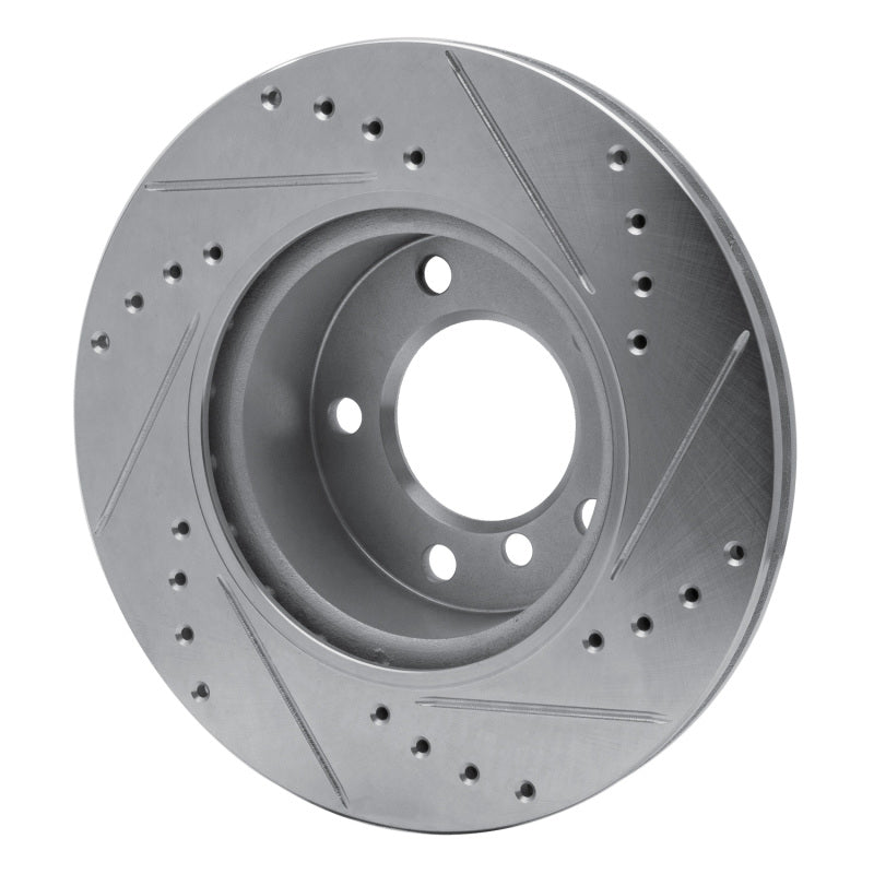 R1 Concepts R1 05-07 BMW 120i (Mexico) Front Left Drilled & Slotted Silver Brake Rotor