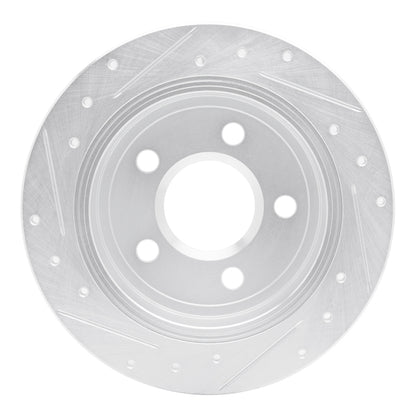 R1 Concepts R1 97-05 Buick Regal Rear Right Drilled & Slotted Silver Brake Rotor