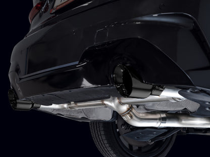 AWE Tuning 19-23 BMW 330i / 21-23 BMW 430i Base G2X Track Edition Axle-Back Exhaust - Diamond Black