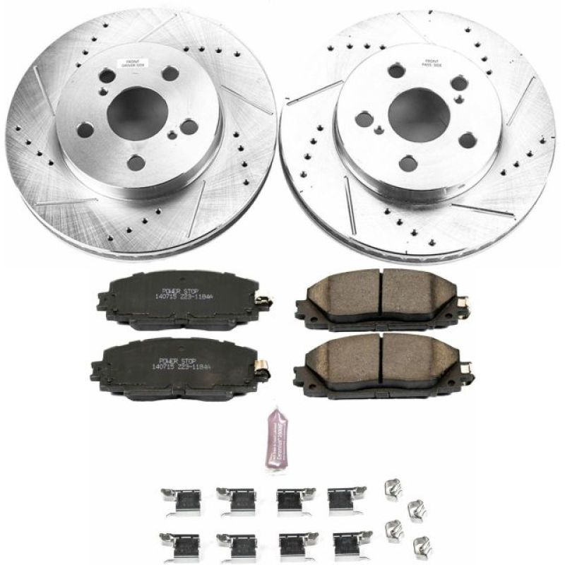 PowerStop Power Stop 16-18 Toyota Prius Front Z23 Evolution Sport Brake Kit
