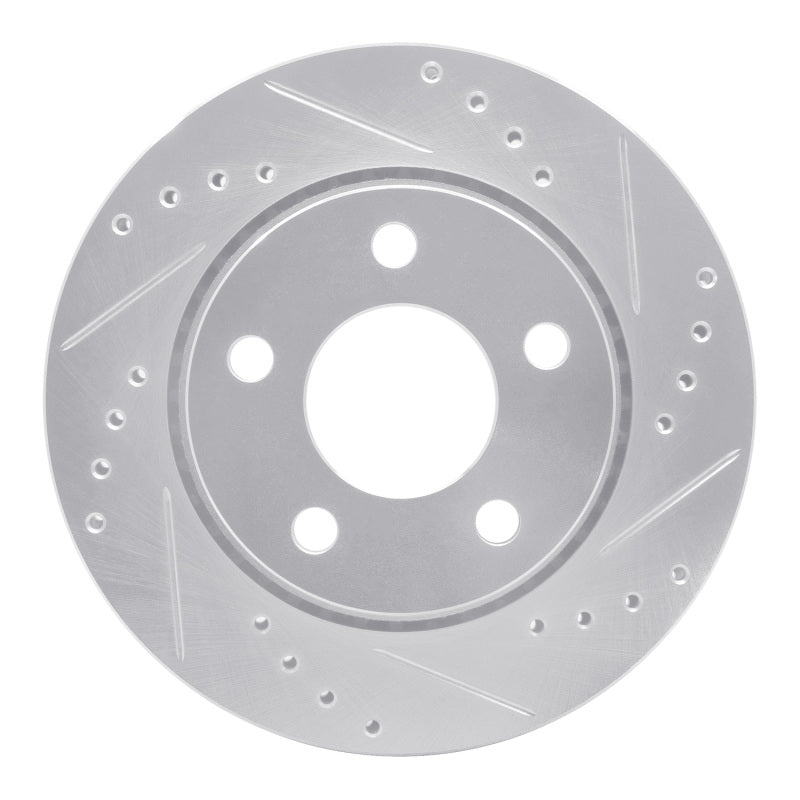 R1 Concepts R1 85-91 Audi 200 Quattro Rear Right Drilled & Slotted Silver Brake Rotor