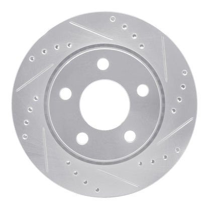 R1 Concepts R1 85-91 Audi 200 Quattro Rear Right Drilled & Slotted Silver Brake Rotor